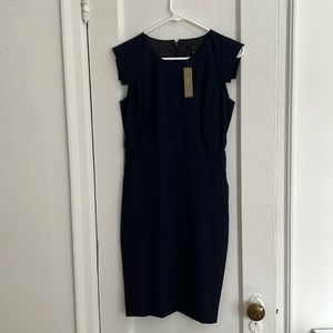 Jcrew resume dress navy blue size 2P new with tags (petite)